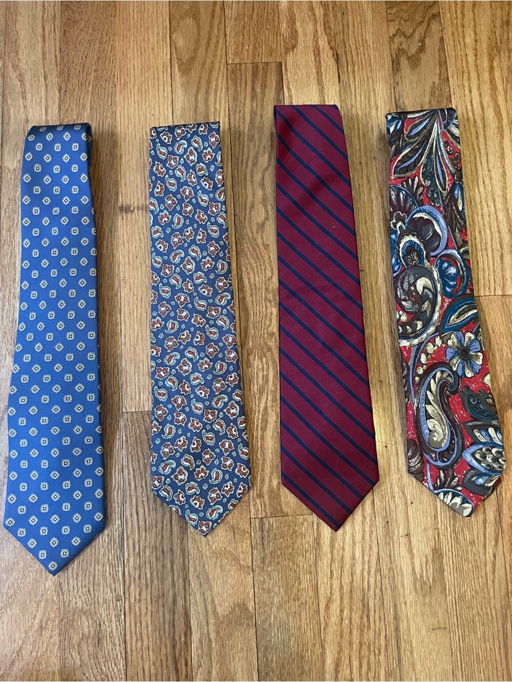 Lands' End Men's Vintage Ties Lot of 4